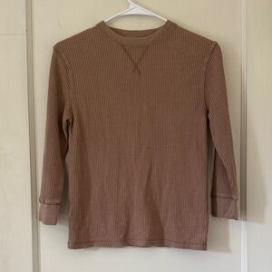 Wonder Nation Tan Boys Size 8 Long Sleeve Tee